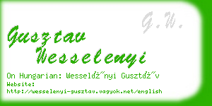 gusztav wesselenyi business card